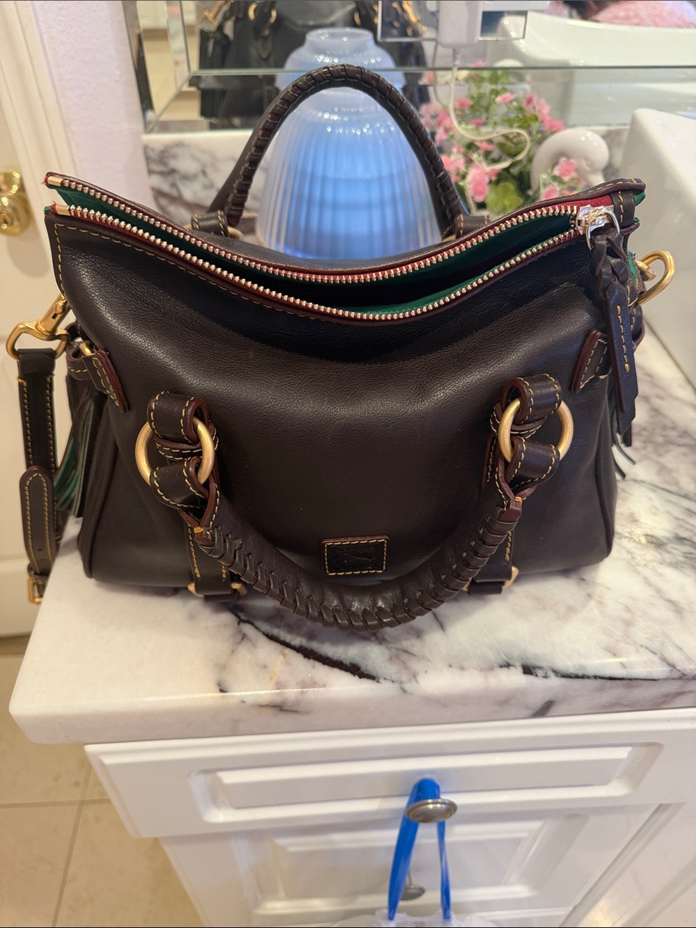 Dooney and Bourke Satchel Handbag in Brown Tmoro